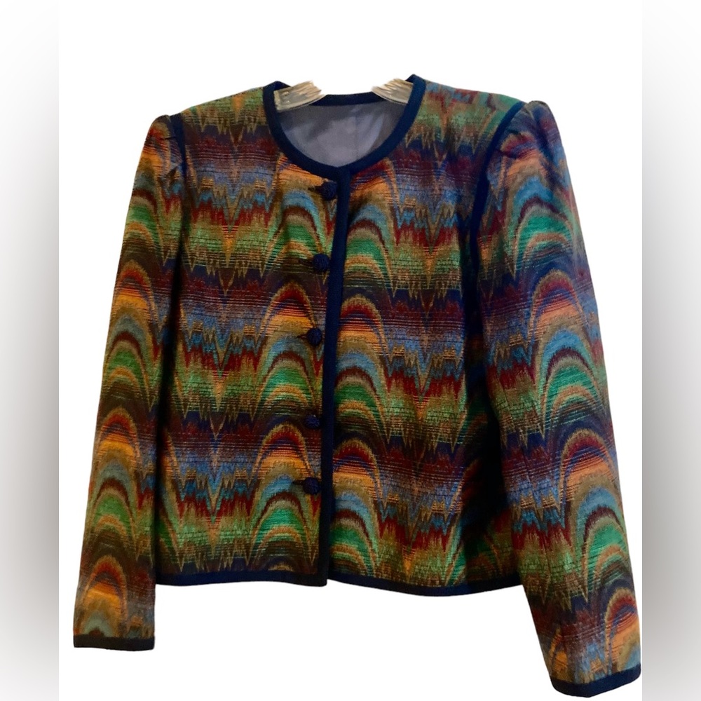 AWESONE Vintage Puff Sleeve Blazer